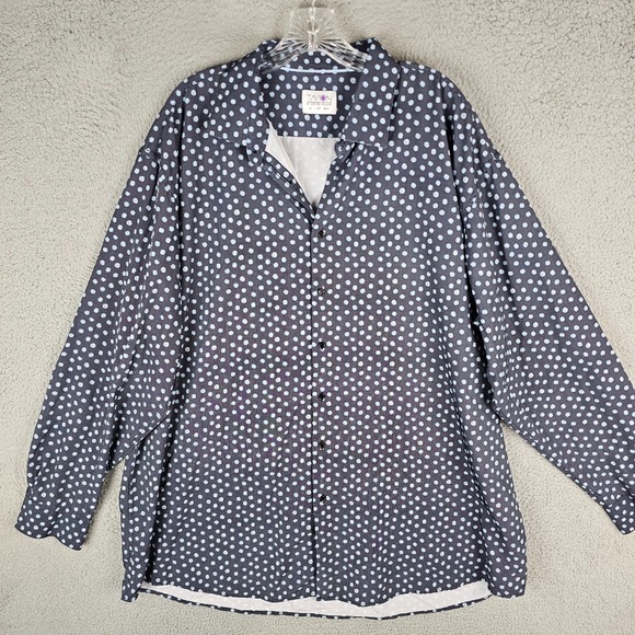 TAYION By Montee Holland Dress Shirt Mens 2XL Polka Dot Collared Button-Up - Picture 1 of 8